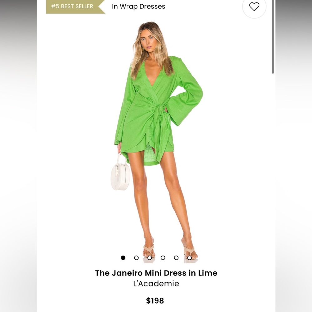 L’Academie Janeiro Mini Dress in Lime